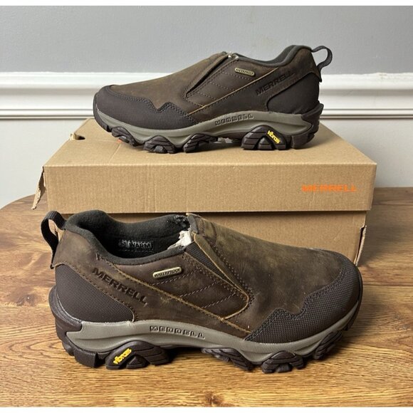 MERRELL COLDPACK 3 THERMO MOC WP CINNAMON WOMEN'S SLIP ON SHOES SIZE 7.5 W - Picture 1 of 7